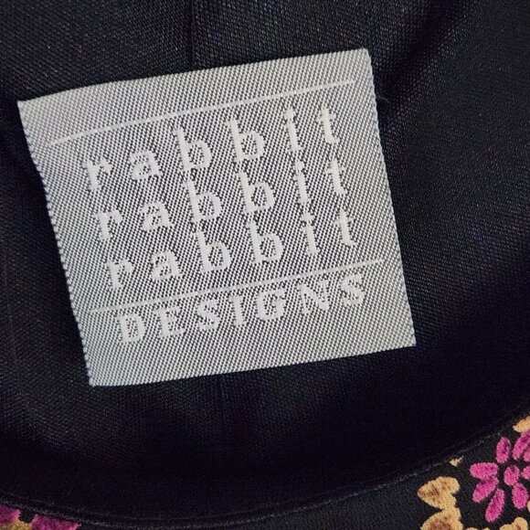 Rabbit Rabbit Rabbit Vintage Black Floral Maxi Dress Size 22W - Picture 4 of 5